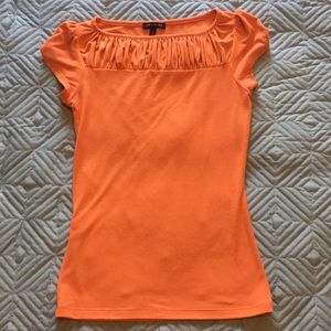 The Limited Ruffled Orange Shirt